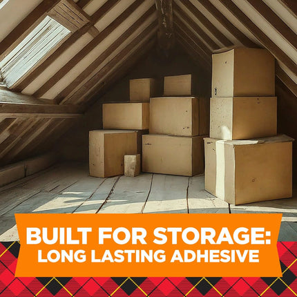 Ruban adhésif d'emballage Scotch longue durée pour stockage, 48 mm x 50 m, conçu pour le stockage et l'emballage, reste scellé dans des conditions météorologiques extrêmes, mandrin de 76 mm, transparent, 6 rouleaux (3650-6)
