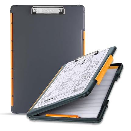 Dexas Storage Clipboard, Legal Size, Gray with Ora