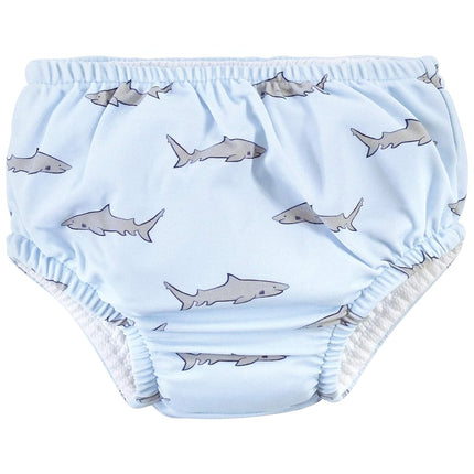 Hudson Baby Unisex Swim Diapers, Blue Gray Shark, 0-6 Months