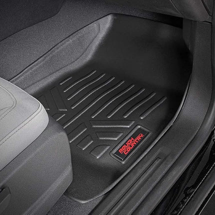 Rough Country Car Floor Mats for 15-22 Chevy ColoradoGMC Canyon| Crew Cab - M-21513