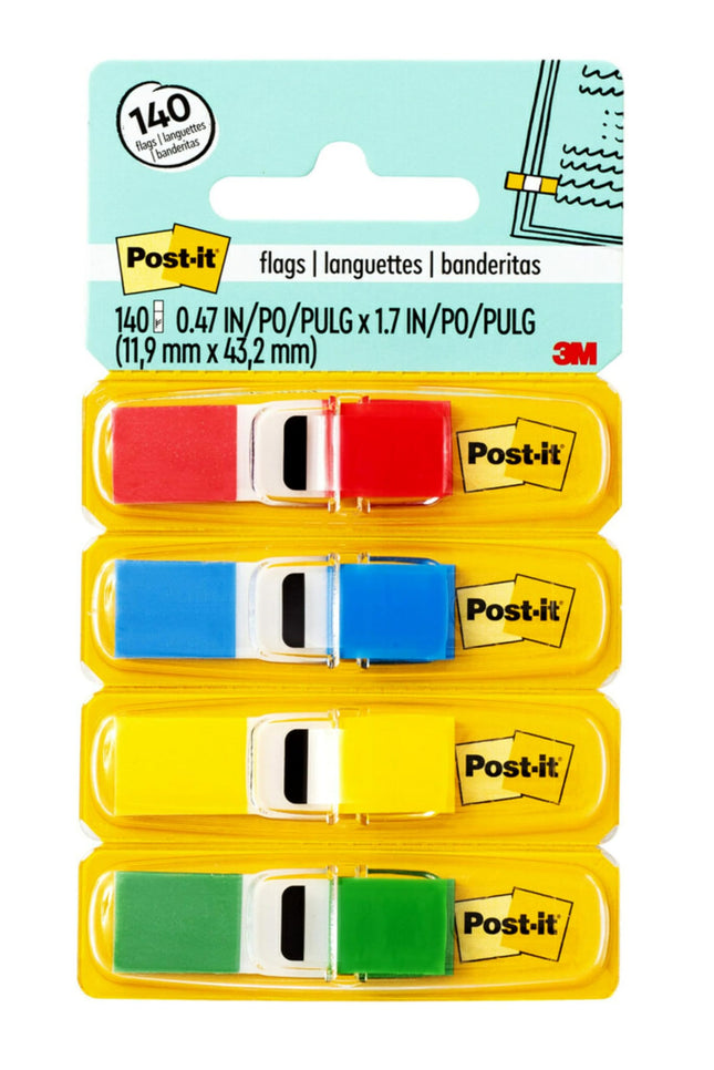 Post-It Memos, Sign and Date Assorted Colours, 1/2