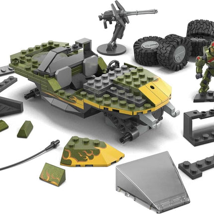 Mega Bloks Halo Universe Warthog de Secours de l'Équipe Rouge 324 pièces Ensemble de Jeu 3 Petites Figurines