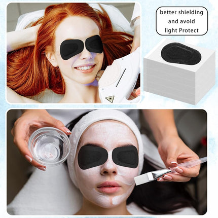 120 Pcs Adhesive Eye Patches, Eye Patches for Adults Eye Pad Disposable Eyepatch Latex Free Adhesive Bandages for Baby Kids (Black,3 x 2 Inch)