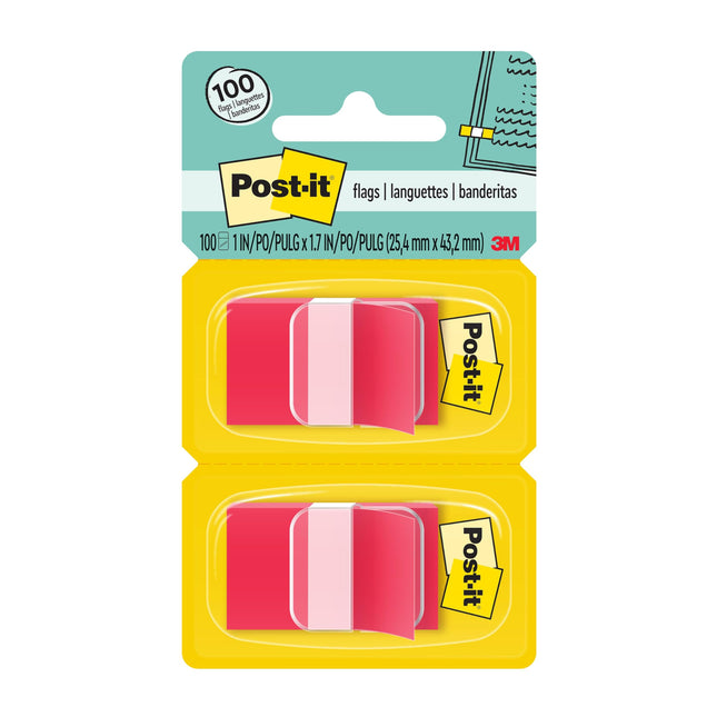 Post-it Standard Page Flags in Dispenser 1in Wide,