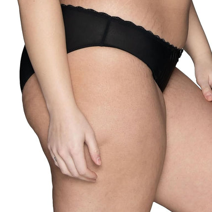 Vanity Fair Women's Flattering Lace Panties: Lightweight & Silky with Superior Stretch, Deep Black