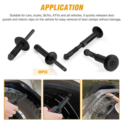 GOOACC 111Pcs Bumper Retainer Clips Plastic Rivets Grille Fender Flare