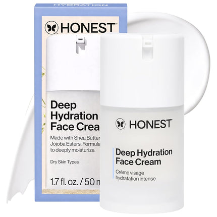 Crème visage hydratation intense Honest Beauty à l'huile de graines de baobab et au beurre de karité | Sans parabènes, testée dermatologiquement, sans cruauté envers les animaux | 50 ml (L'emballage peut varier)