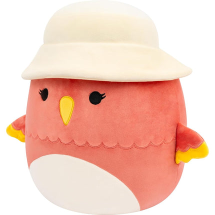 Squishmallows Original 12in Lullabi The Coral Hummingbird with Bucket Hat – Official Jazwares Plush (Medium-Sized)