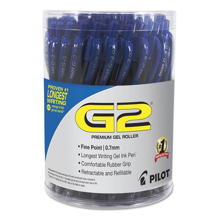 Pilot G2 Premium Retractable Gel Ink Pen, Refillable, Blue Ink, .7 mm, 36/Pack
