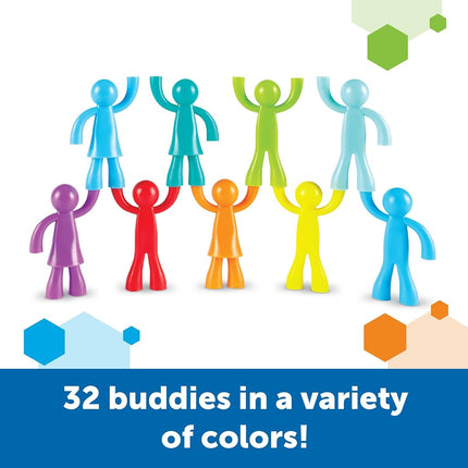 Learning Resources Buddy Builders, Fine Motor, Hand Eye Coordination Toy, 32 Pieces, Ages 2+