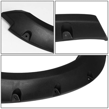 DNA MOTORING IF-10011-MBK 4 Pcs OE Style Wheel Fender Flares Compatible with 94-01 Ram 1500 2500 3500 96" 78" Fleetside Beds