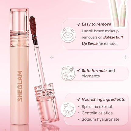 SHEGLAM Fall In Line Peel Off Lip Liner Stain Long Lasting Transfer-proof Nude Lip Tint-Plum Sauce