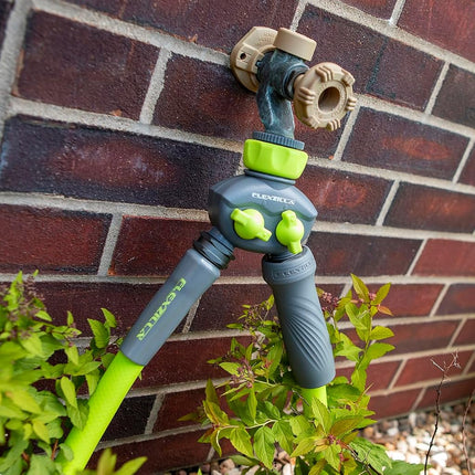 Flexzilla 2-Way Hose Splitter, ZillaGreen/Gray