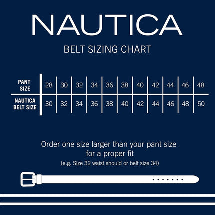 Nautica Men's Casual Belt, Grey, 44