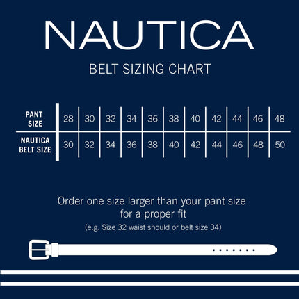 Nautica Men's Casual Belt, Grey, 44