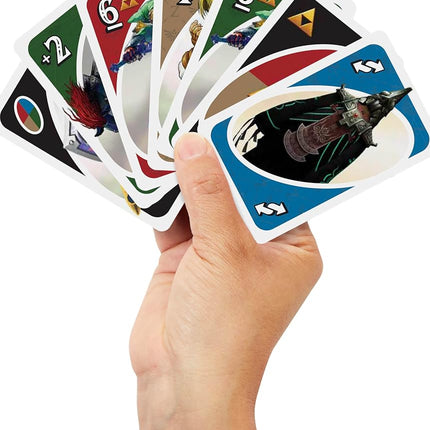 Mattel Games UNO The Legend of Zelda Card Game for Family Night with Graphics from The Legend of Zelda & Special Rule