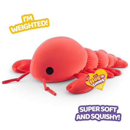 Hug-A-Lumps Lobster (Medium) Lenny by ZURU, Cuddly Squishy Weighted Plush