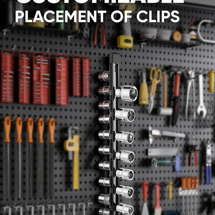 ALOANES 9PC ABS Socket Organizer, Socket Rails Fit 3/8 inch Drive