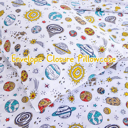 JSD Space Theme Galaxy Kids Twin Sheet Set 3 Piece