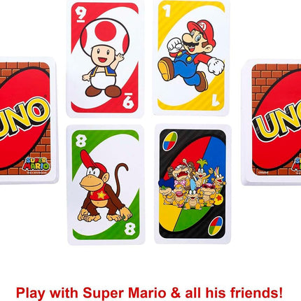 Mattel Games UNO Super Mario Card Game, Ages 7+, Players 2-10