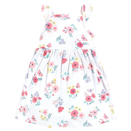 Hudson Baby Baby Girls' Cotton Dresses, Butterfly Floral, 12-18 Months