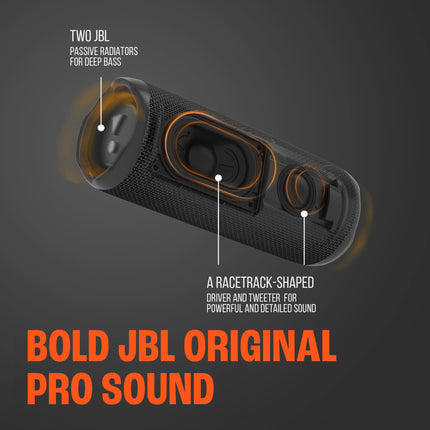 JBL Flip 6 Altavoz Bluetooth inalámbrico portátil resistente al agua con estuche rígido premium divvi! - Gris
