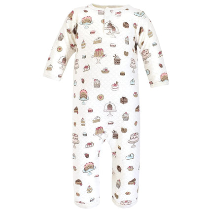 Hudson Baby Unisex Baby Premium Quilted Coveralls, Sweet Bakery, 9-12 Months