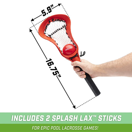GoSports Lacrosse Floating Pool Goal Set - Includes Lacrosse Water Goal, 2 Lacrosse Sticks and 4 Soft Rubber Balls