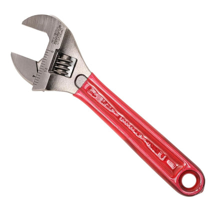 KLEIN TOOLS D507-6 Adjustable Wrench, Extra Capacity Jaw Forged Drive Wrench with High Polish Chrome Finish, 6-1/2-Inch