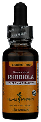 Herb Pharm Alcohol-Free Rhodiola Root Liquid Glycerite for Energy, Endurance & Stamina - 1 oz