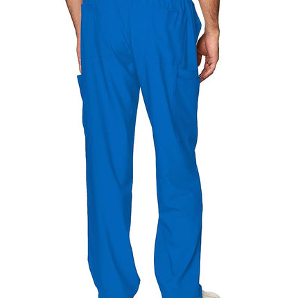 WonderWink Men's Flat Front Cargo Pant, Royal, Large