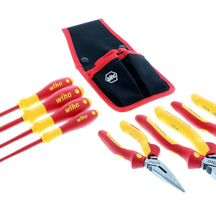 Wiha 32985 7 Piece Insulated Industrial Pliers/Cutters/Drivers Belt Set