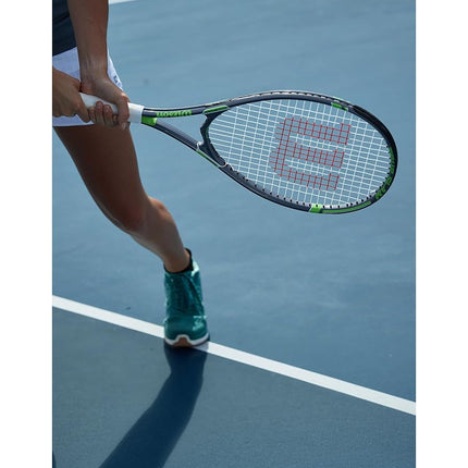 Raqueta de tenis recreativa para adultos Wilson Tour Slam - Tamaño de empuñadura 3-4 3/8", gris/verde
