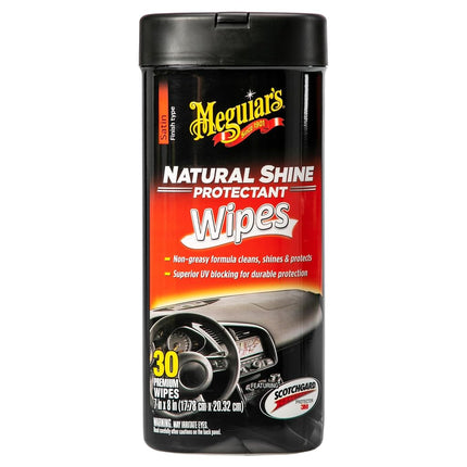 Meguiar's G4100 Natural Shine Protectant Wipe (25 Wipes)