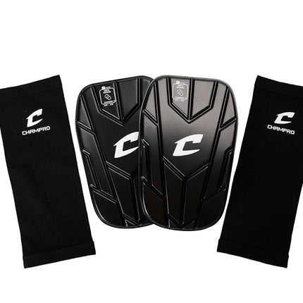 CHAMPRO C-Flex NOCSAE Soccer Shin Guard Insert with Compression Sleeves, Large