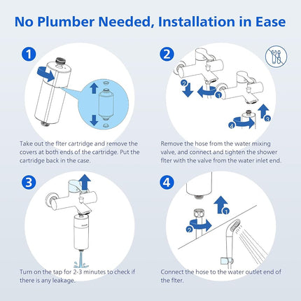 PHILIPS Shower Filter, Reduces Chlorine & Heavy Metals, AWP1775CH/37
