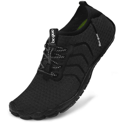 Racqua Water Shoes Quick Dry Barefoot Beach Aqua Sport Swim Surf Pool Hiking Diving Walking for Men Women Black EU 48=UK 14.5