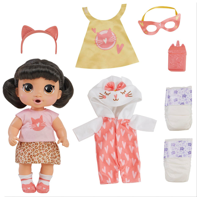 Baby Alive Super BFF Katie Kat Black Hair Dress Up
