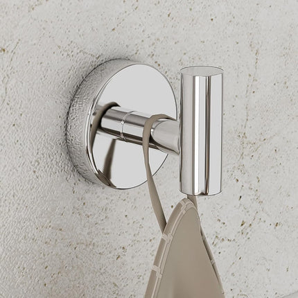 8 Pack Bath Towel Hooks, Wall Mount Towel Holder Chrome Finish Towel Rack, Heavy Duty Robe Coat Loofah Hooks for Shower, Kitchen,Hotel, Pool Tile, Brick Modern Style Decor Wall Hooks