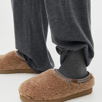 UGG Women's Tasman Maxi Curly Slipper, Chestnut, 10 UK
