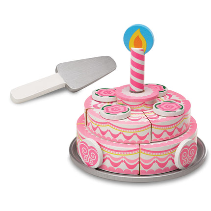 Tarta de fiesta de madera de tres capas MaMeMi