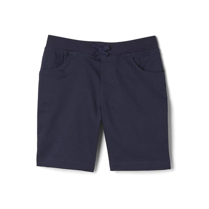 French Toast Girls' Big Pull-On Cotton Twill Shorts with Pockets, Navy, 18-19 Plus