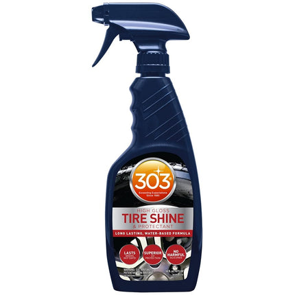 Produits 303 Brillant et Protecteur pour pneus haute brillance - Formule longue durée à base d'eau - Dure des semaines - Sans silicones nocifs - Dure des semaines, pas des jours, 473 ml (30395CSR) L'emballage peut varier