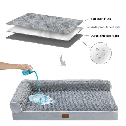 BFPETHOME Orthopedic Washable Dog Bed, Sleeping Couch for Large Senior Dogs