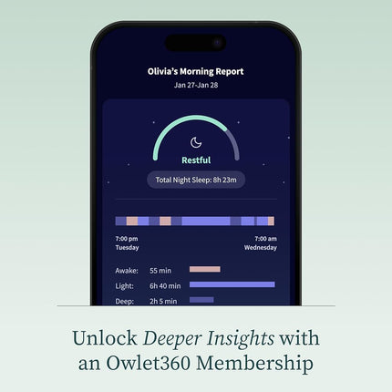 Owlet Dream Sock® - Smart Baby Monitor - Track Live Pulse (Heart) Rate, Oxygen in Infants