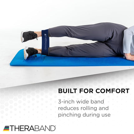 Bande de résistance en latex Theraband Professional, boucle de 8 pouces, bleue, extra-forte