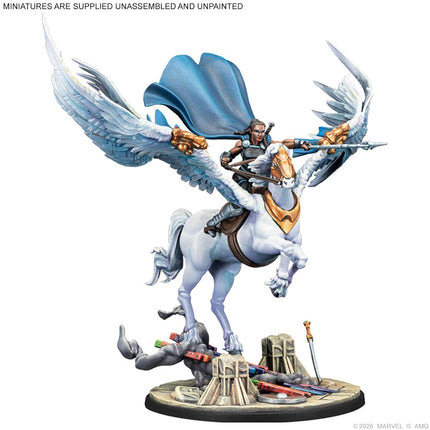 Asmodee | Marvel: Crisis Protocol Valkyrie on Aragon & Warriors Three | Miniatures Game | Ages 14+ | 2 Players | 90 Minutes Playing Time