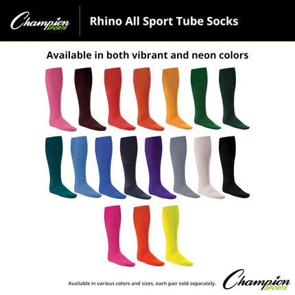 Calcetines deportivos acolchados Rhino® de Champion Sports (par) – Calcetines deportivos que absorben la humedad y lavables a máquina para todas las actividades