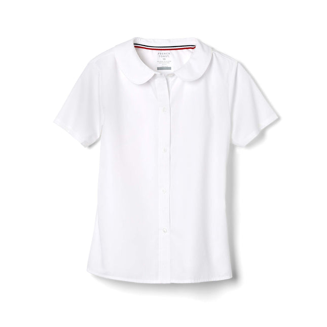 French Toast Girls' Short Sleeve Peter Pan Collar 