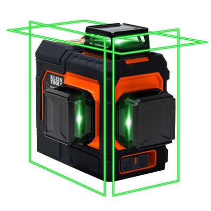 Klein Tools 93PLL Self-Leveling Laser Level with Bright Green 3x360-Degree Planes, Rechargeable Battery, Magnetic Mount